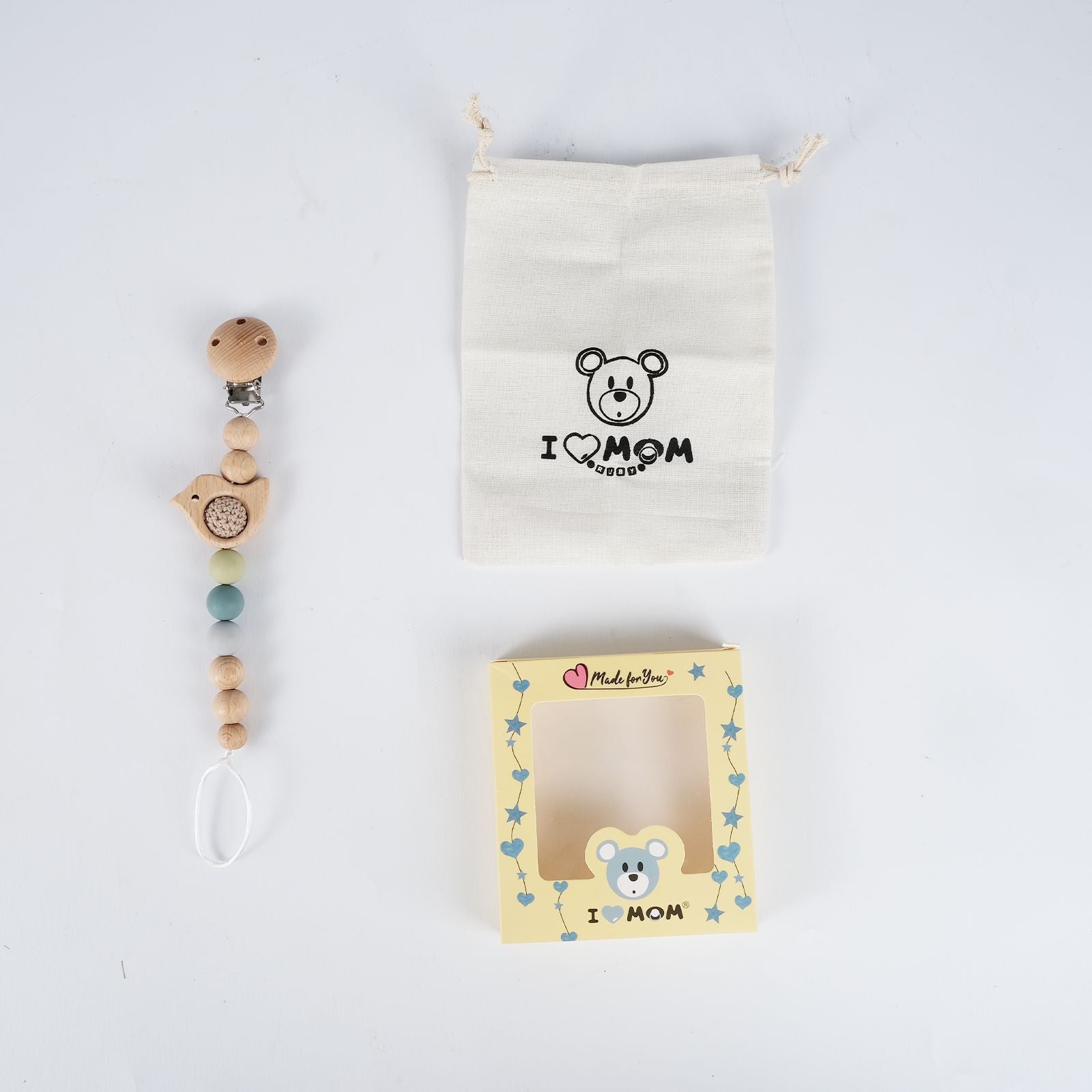Baby Pacifier Chain Teether with Animal Design