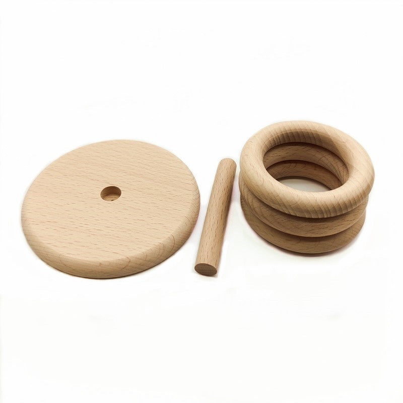 Wooden Baby Rattle Teether Toy