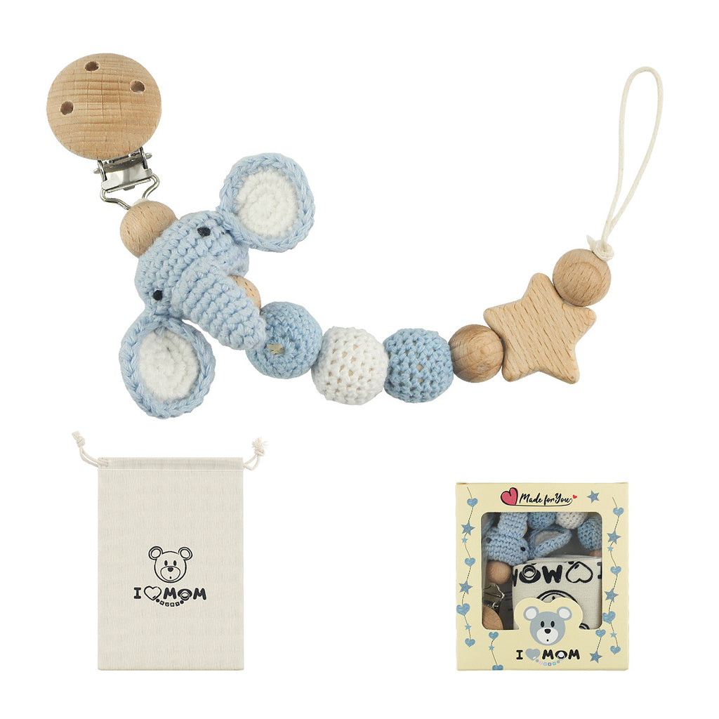 Baby Pacifier Chain Teether with Animal Design