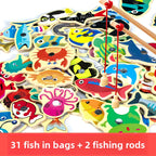 Wooden Magnetic Fishing Game for Kids
