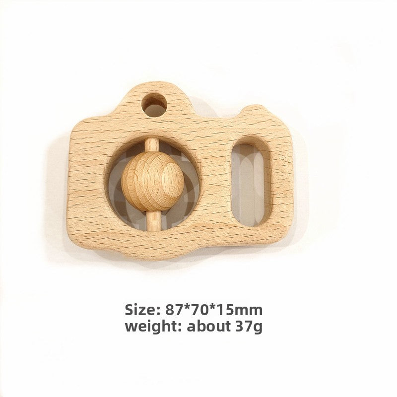 Wooden Baby Rattle Teether Toy