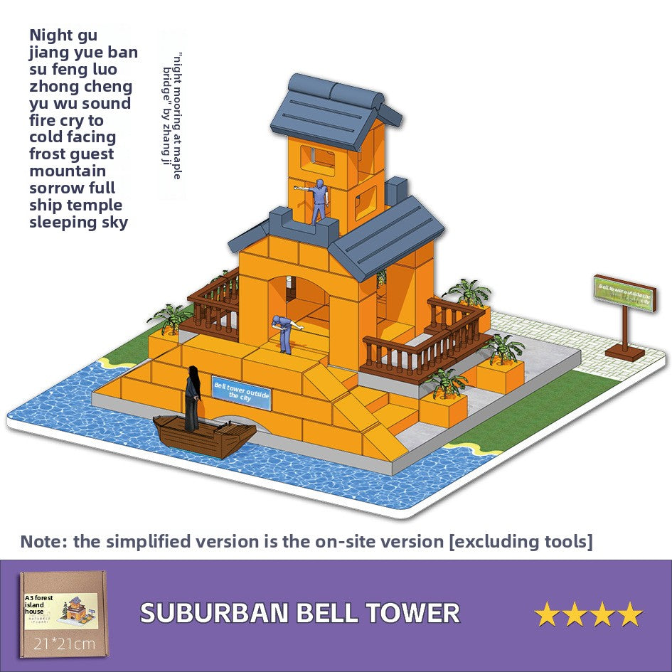 DIY Construction Master Handmade Real Brick Cement House Building Toy