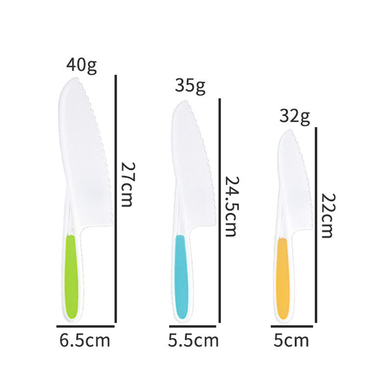 Children Plastic Kitchen Knife Set with Cutting Board