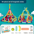 Magnetic rod educational toy for children