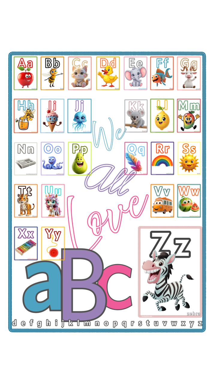 26 ABC Learning Flashcards Bundle A-Z | 0-2 YO