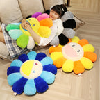 Colorful Plush Flower Cushion Mat