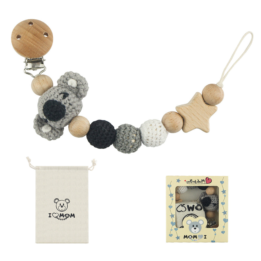 Baby Pacifier Chain Teether with Animal Design