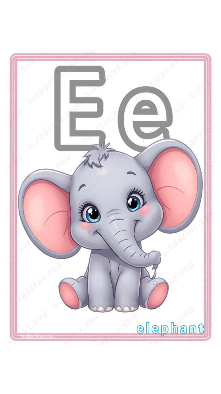 Learning Flash Card E | Elephant