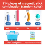 Magnetic rod educational toy for children