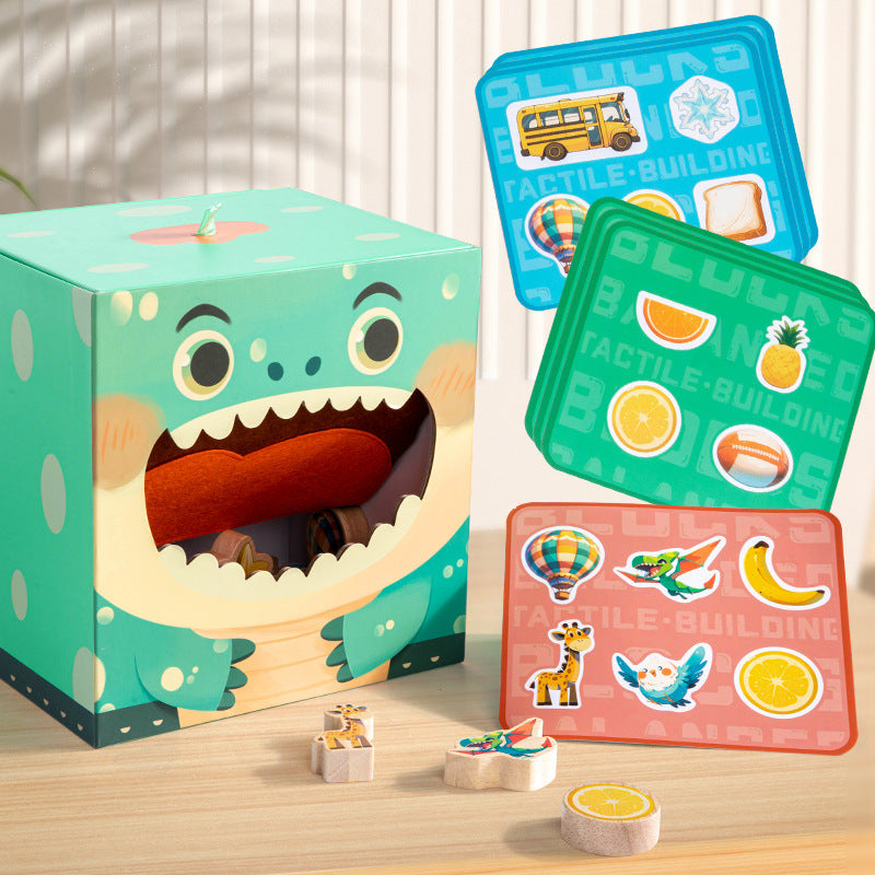 Childrens Balanced Tactile Stacking Wooden Blocks