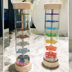 Montessori Wooden Rain Vessels Toys Orff Music Enlightenment Musical Instrument for 0-3 Children