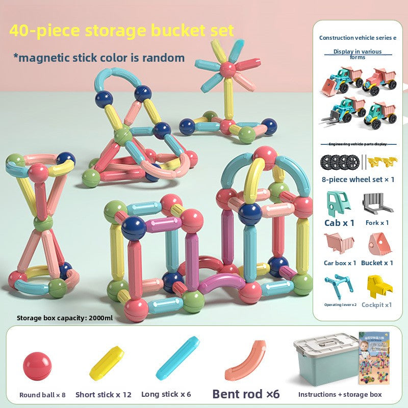 Magnetic Educational Building Blocks for Children