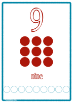 Number Flashcards 0–9 for Kids
