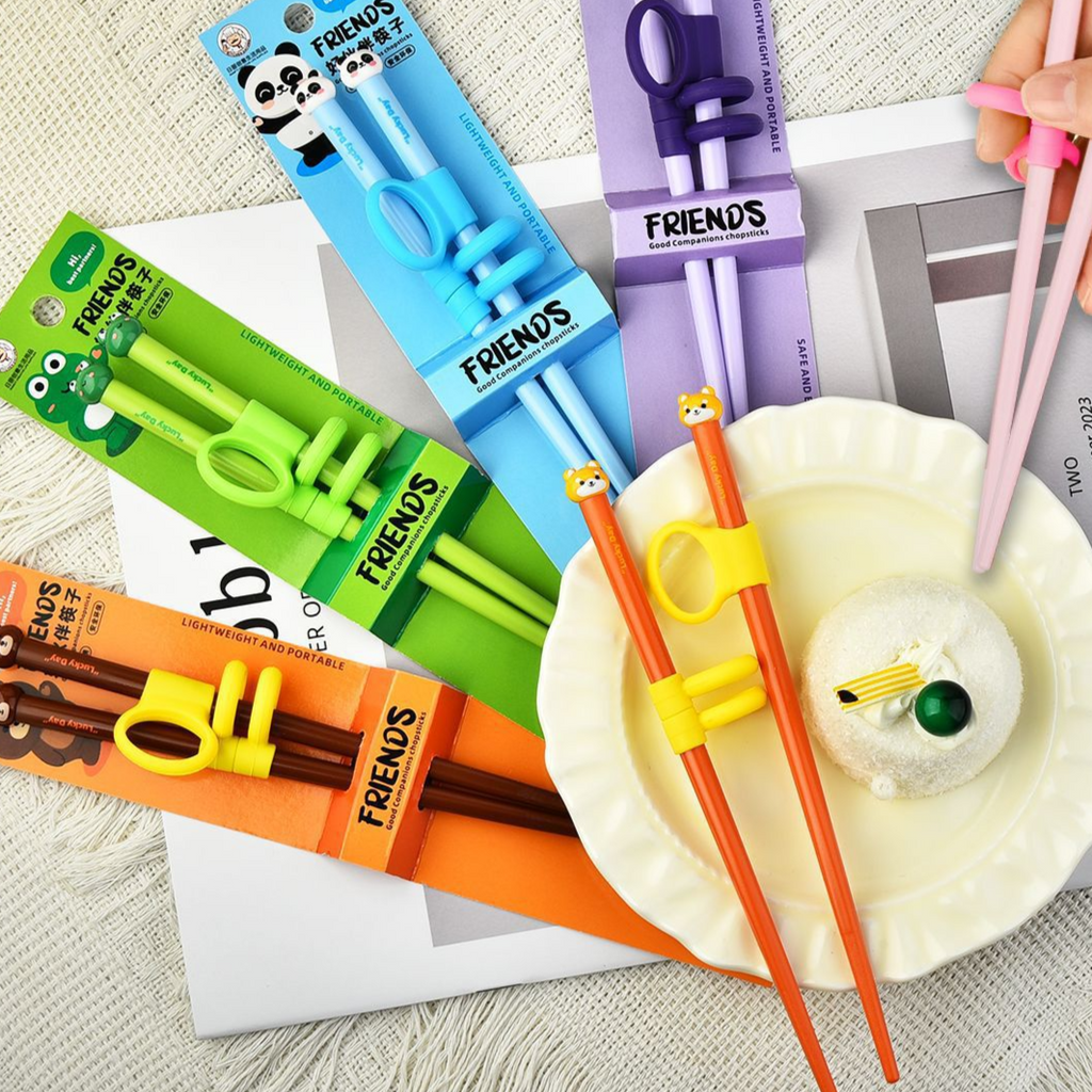 Children Training Chopsticks with Finger Cots