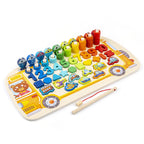 Five-in-One Wooden Educational Toy for Early Learning