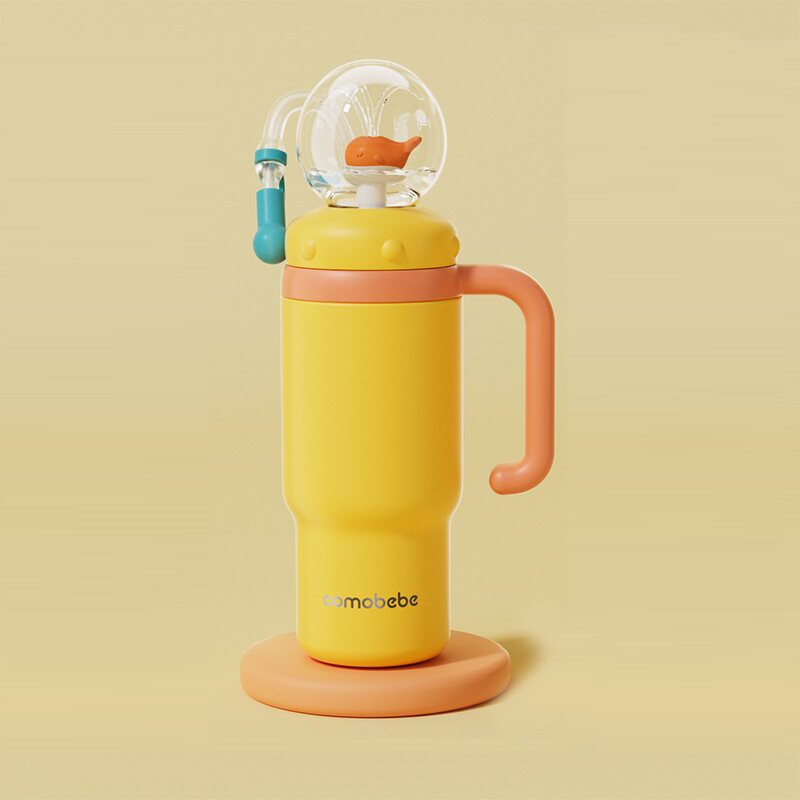 Children Insulated Water Bottle with Dual Lids