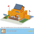 DIY Construction Master Handmade Real Brick Cement House Building Toy