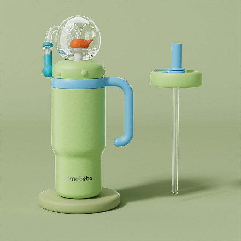 Children Insulated Water Bottle with Dual Lids
