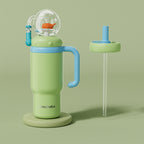 Children Insulated Water Bottle with Dual Lids