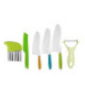 Children Plastic Kitchen Knife Set with Cutting Board