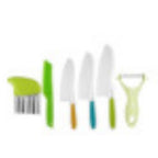 Children Plastic Kitchen Knife Set with Cutting Board