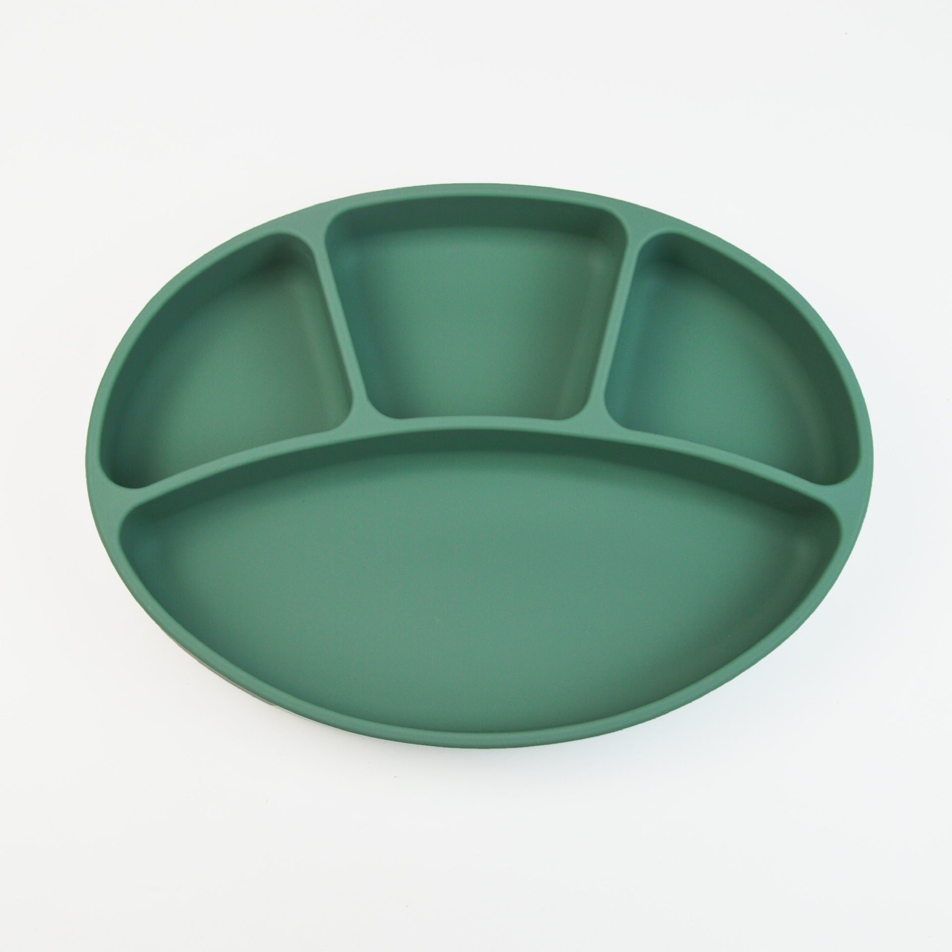 Kids Silicone Suction Plate Divided Compartment Bowl