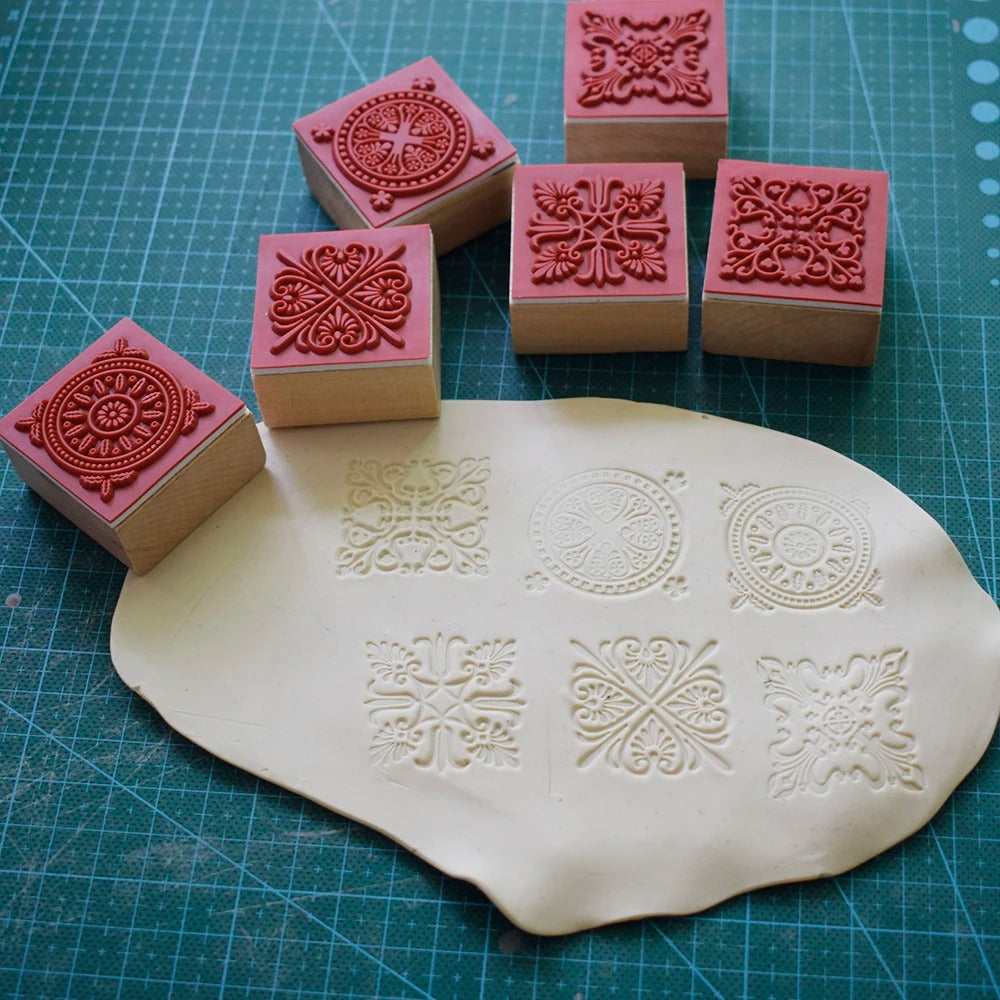 Vintage Lace Pattern Wooden Seals for DIY Decoration