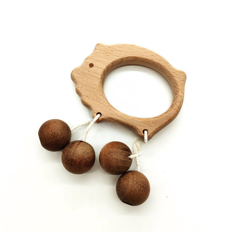 Wooden Baby Rattle Teether Toy