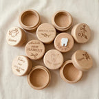 Custom Engraved Wooden Baby Teeth Hair Memory Box