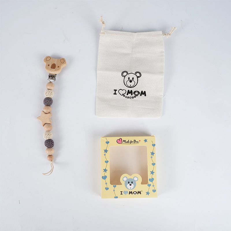 Baby Pacifier Chain Teether with Animal Design