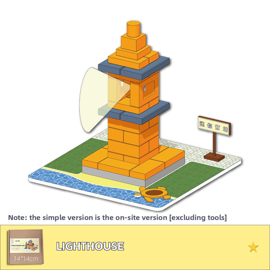 DIY Construction Master Handmade Real Brick Cement House Building Toy