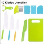 Children Plastic Kitchen Knife Set with Cutting Board