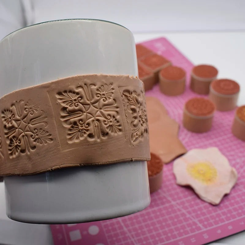 Vintage Lace Pattern Wooden Seals for DIY Decoration