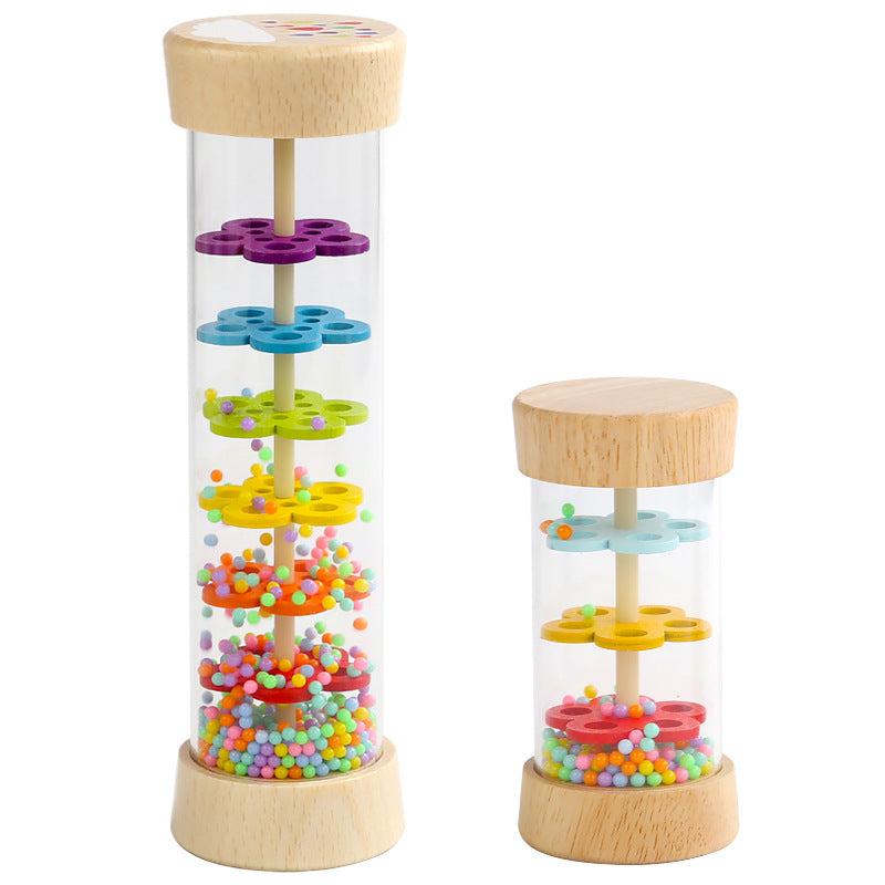 Montessori Wooden Rain Vessels Toys Orff Music Enlightenment Musical Instrument for 0-3 Children