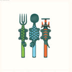 Children Divided Plate with Utensils