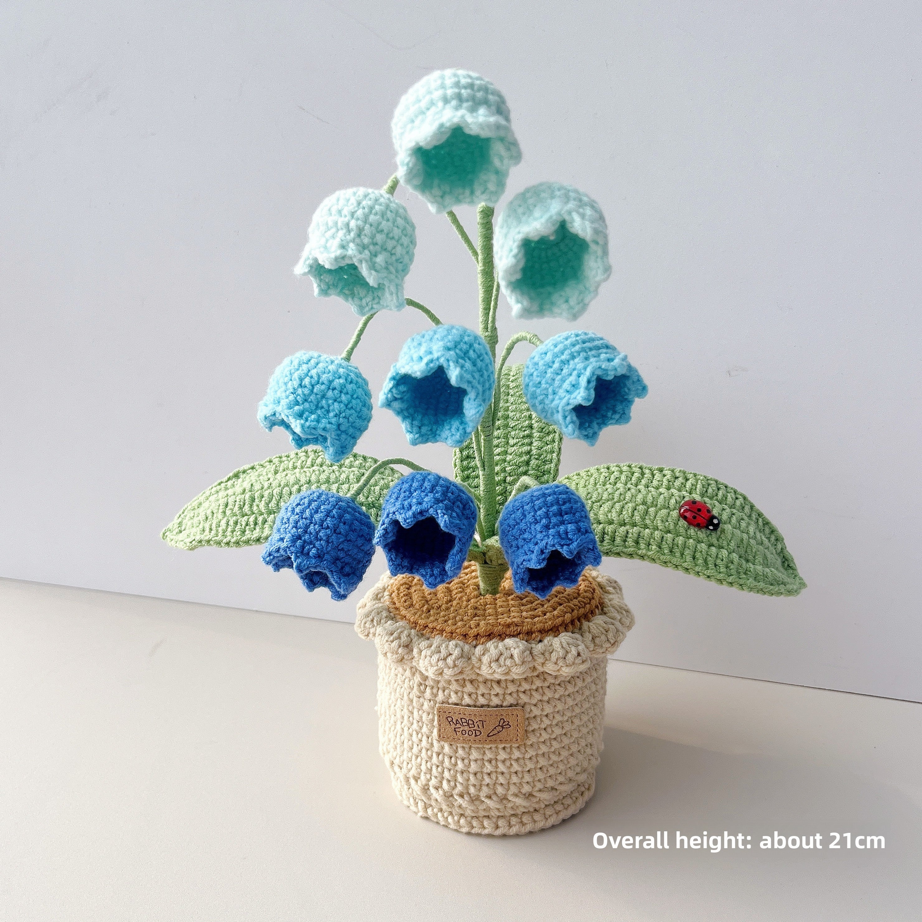 Handmade Crochet Yarn Flower Potted Ornament