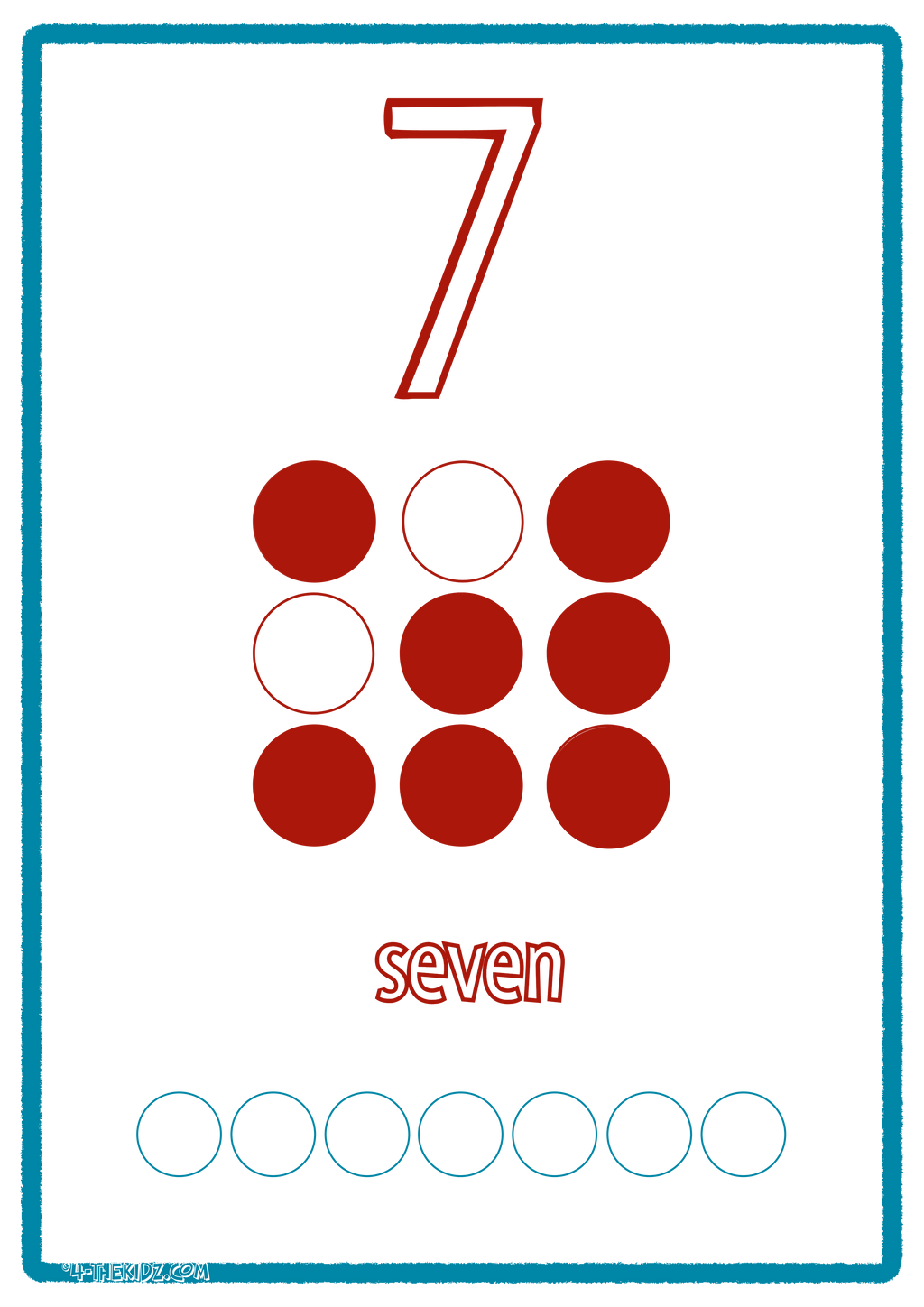 Number Flashcards 0–9 for Kids