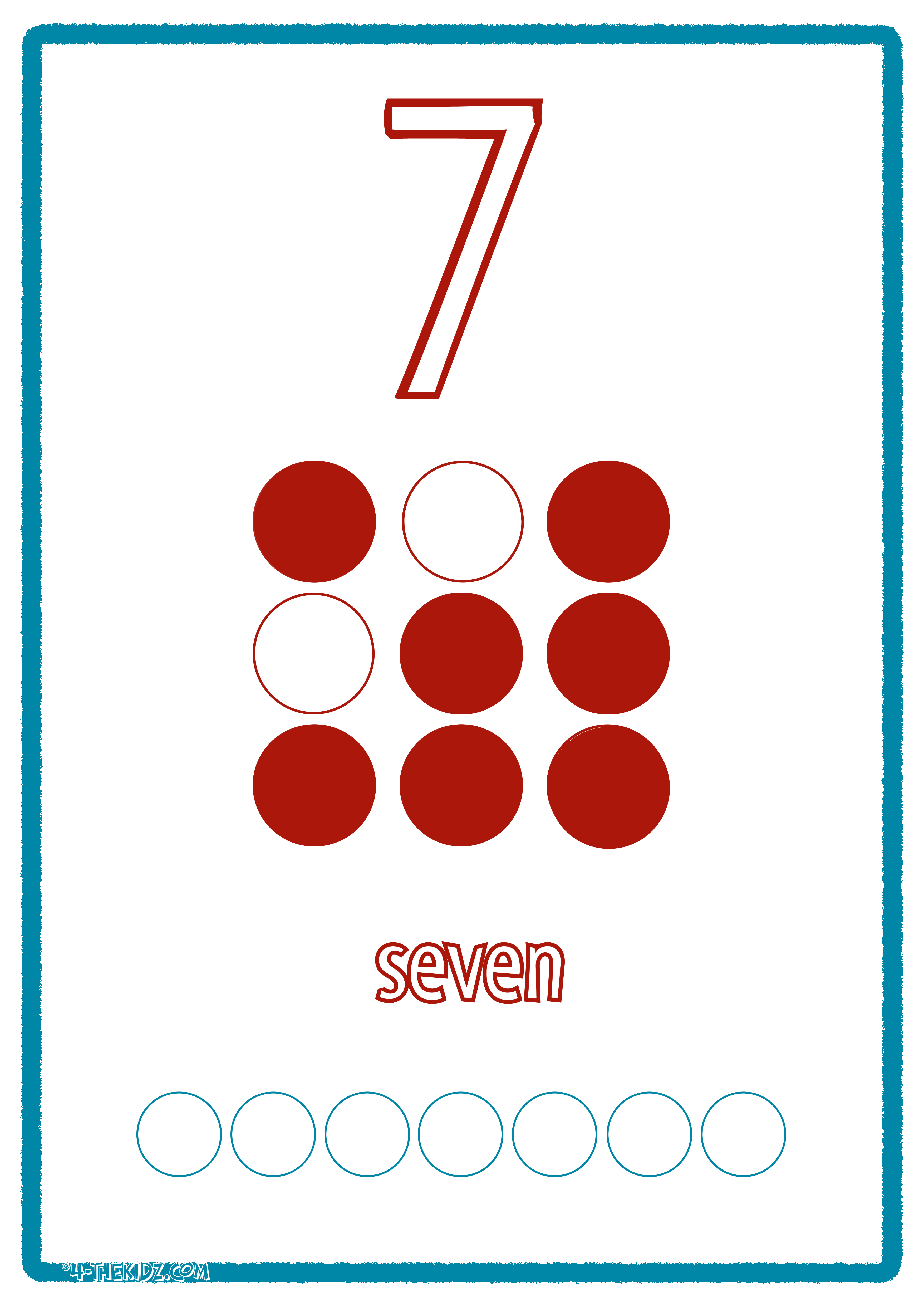 Number Flashcards 0–9 for Kids
