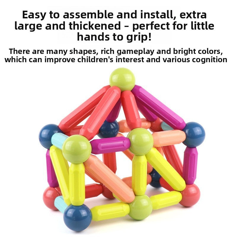 Magnetic rod educational toy for children