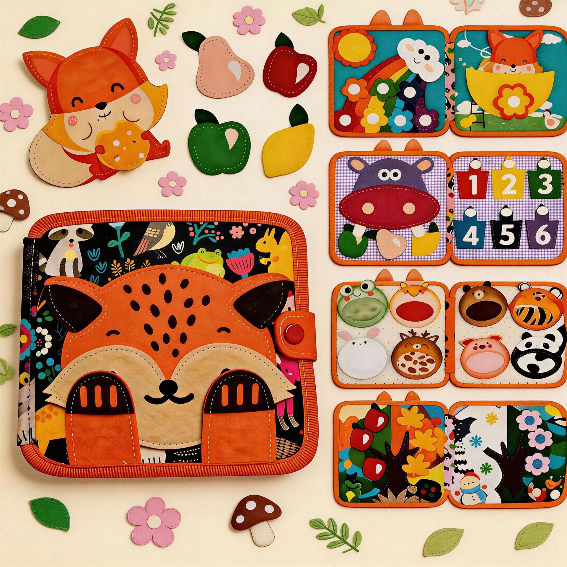 Educational Felt Activity Book for Children