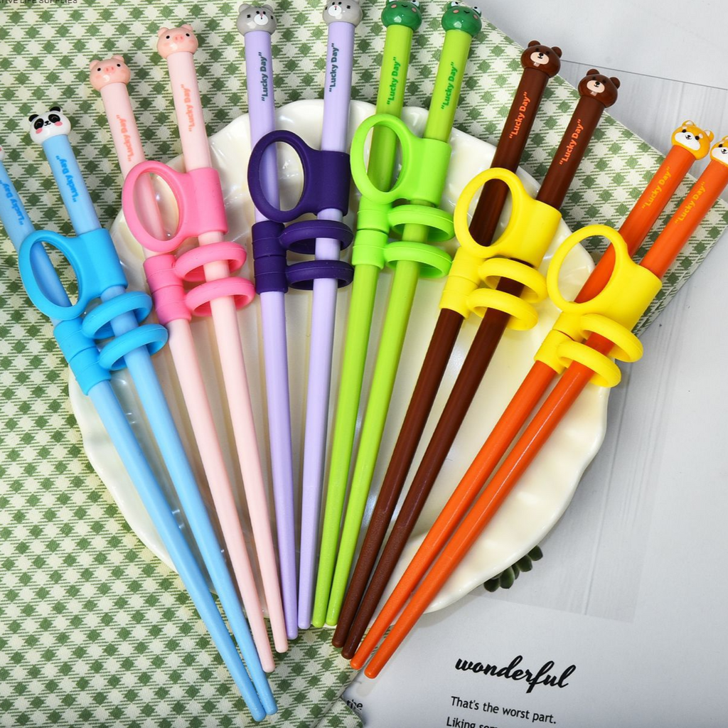 Children Training Chopsticks with Finger Cots
