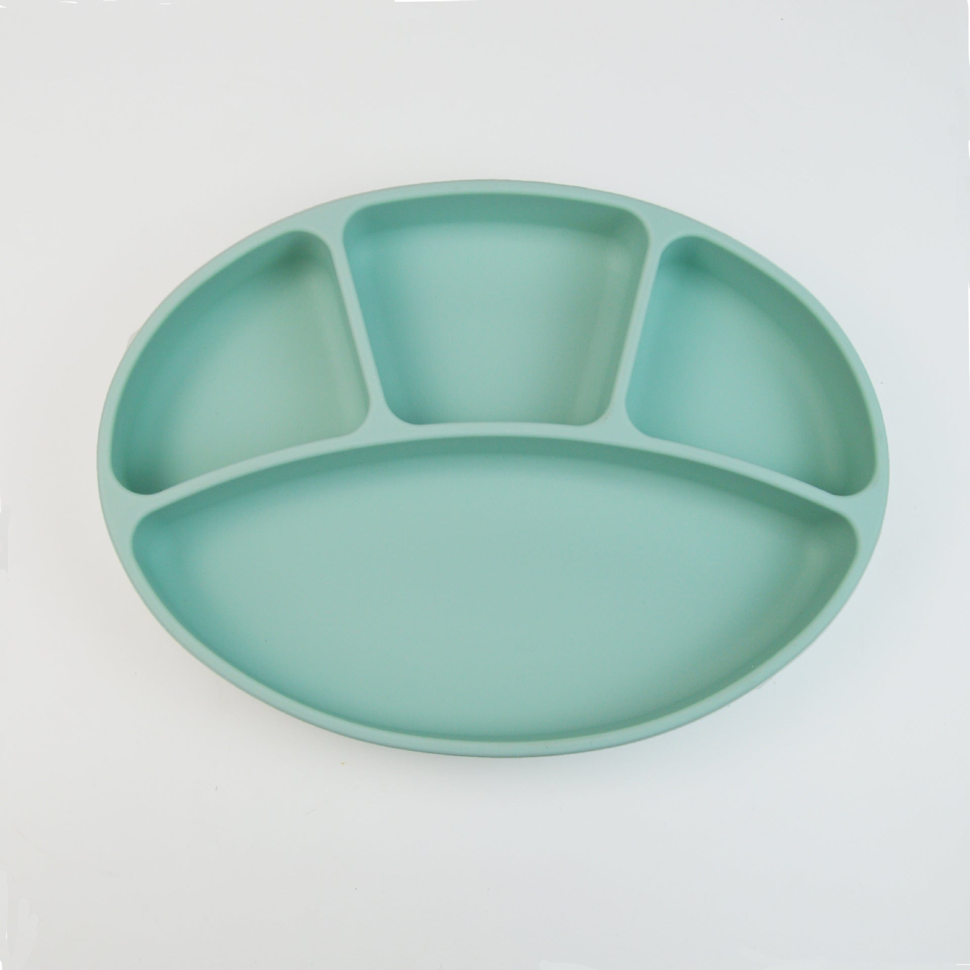 Kids Silicone Suction Plate Divided Compartment Bowl