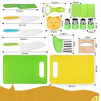 Children Plastic Kitchen Knife Set with Cutting Board