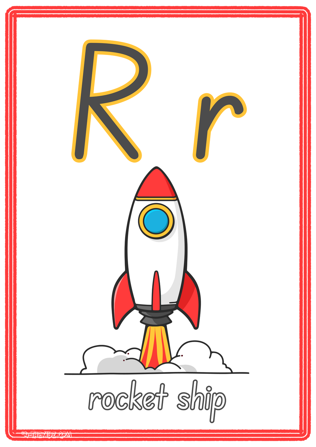 Letter R Rocket Ship Learning Bundle 6 Variants| Printable Preschool Activities | Ages 0–5