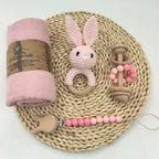 Baby Animal Crochet Rattle and Pacifier Clip
