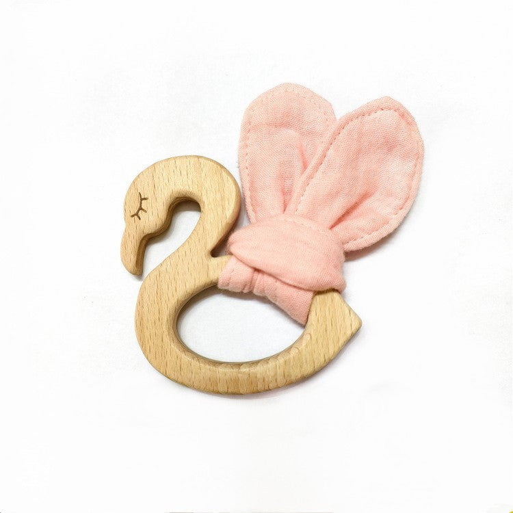 Wooden Baby Rattle Teether Toy