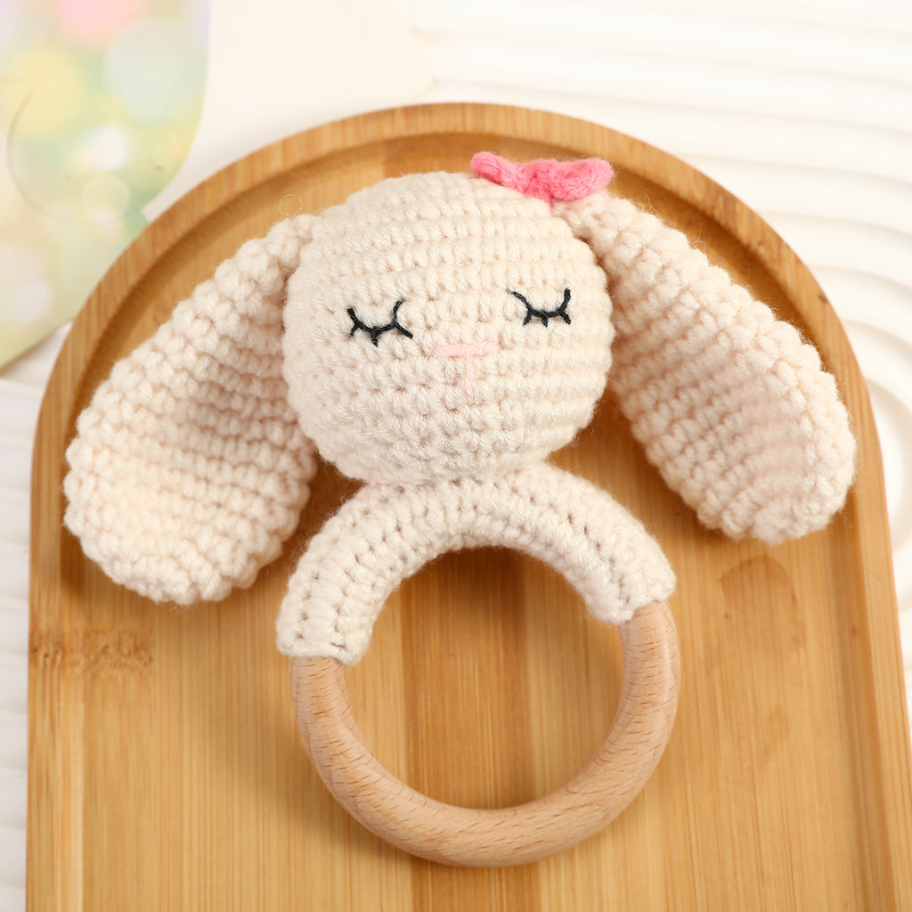 Baby Rattle with Wooden Ring Sound Toy
