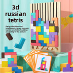 Beech Wood Tetris Puzzle Blocks for Kids