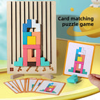 Beech Wood Tetris Puzzle Blocks for Kids