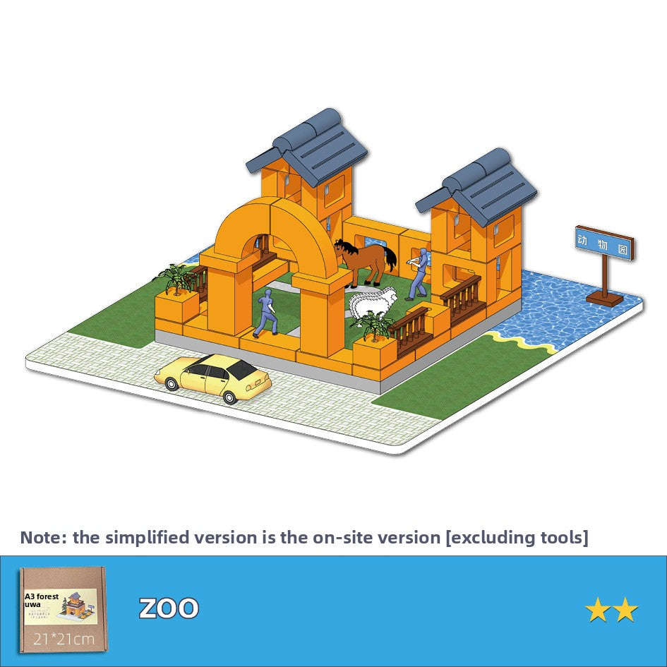 DIY Construction Master Handmade Real Brick Cement House Building Toy